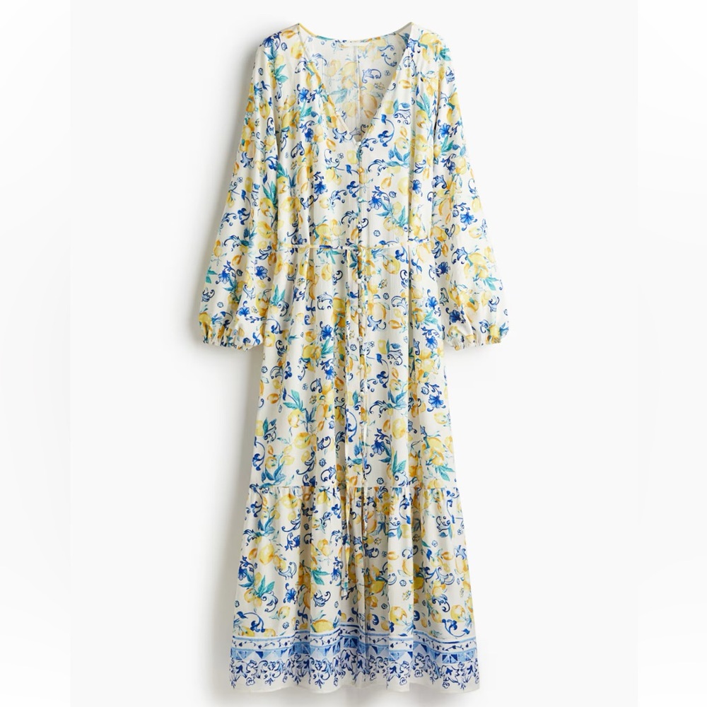 H&M Floral Print Long Sleeve Maxi Dress - Picture 3 of 6